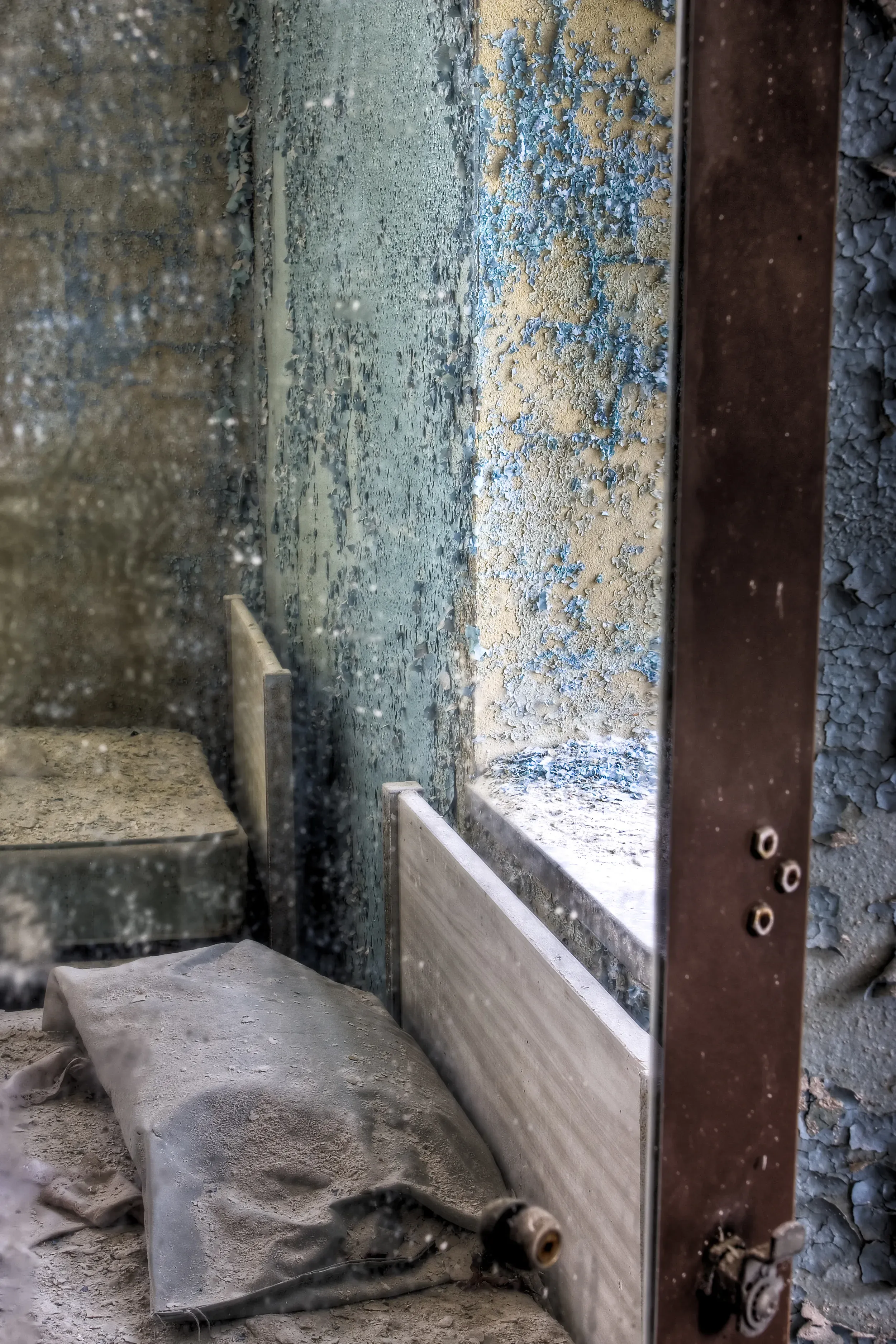 Reflection in broken glass