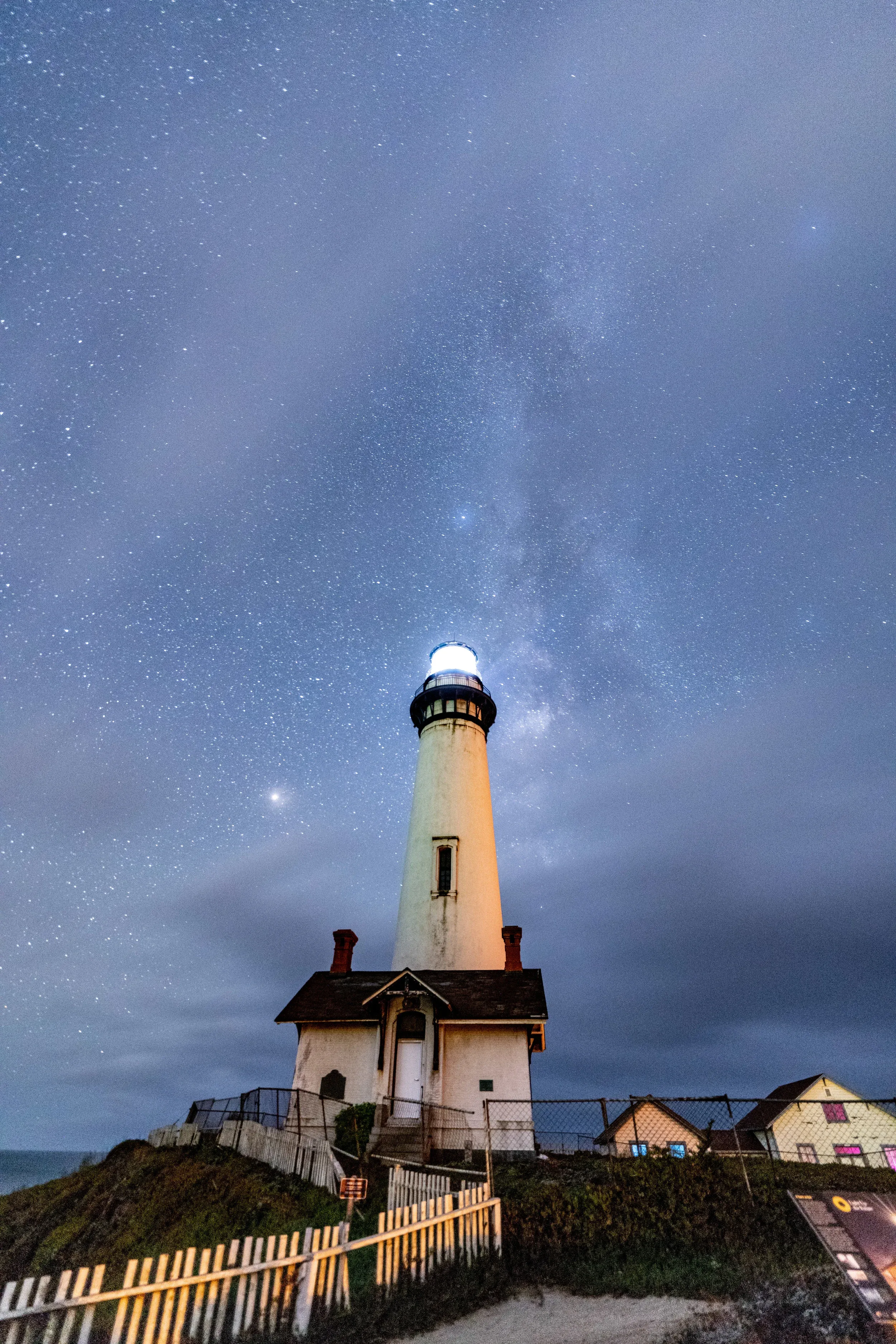 Night sky over the cove