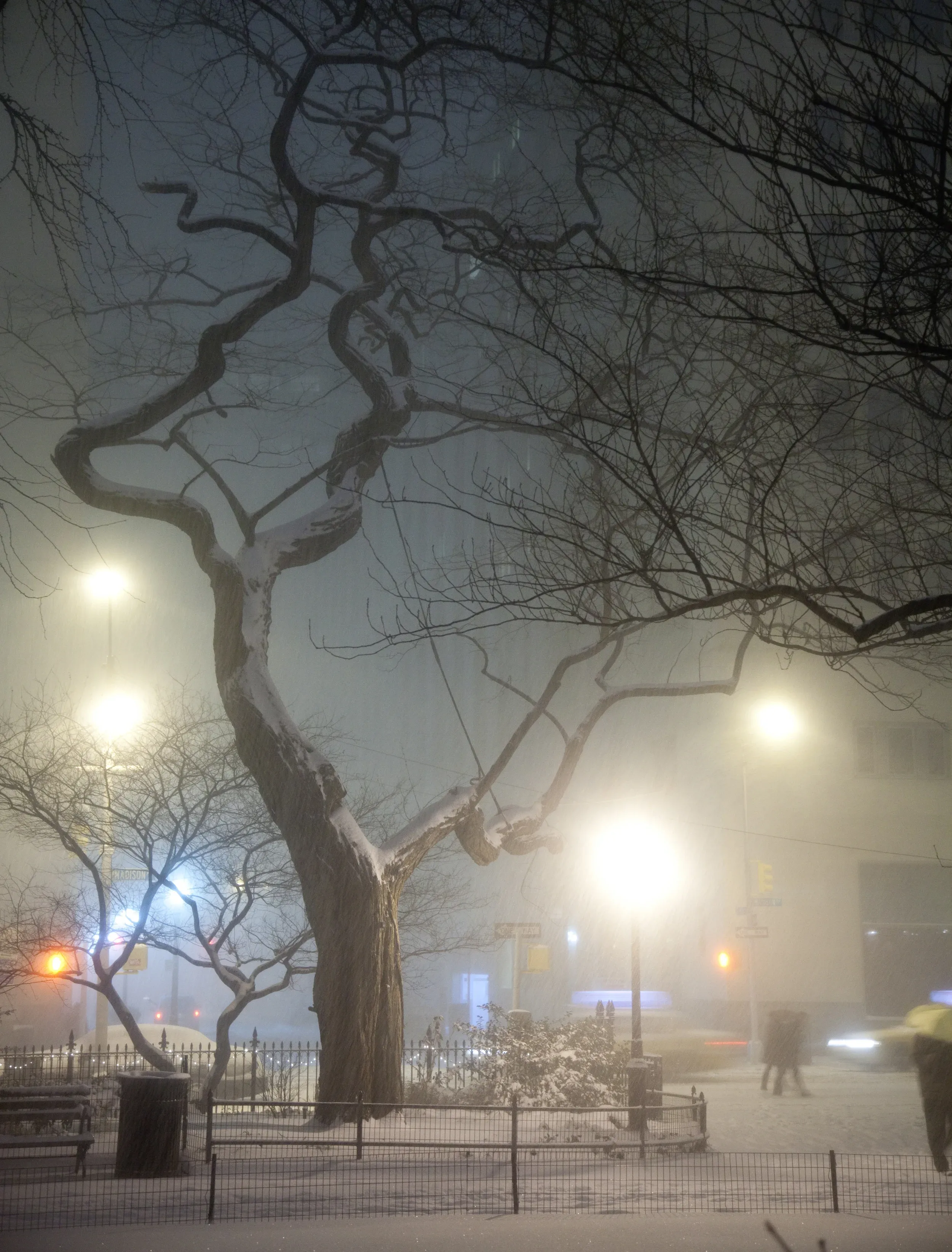 Flatiron district in snow